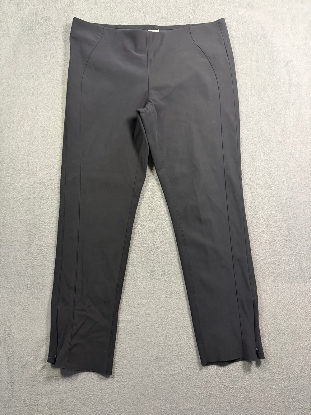 Ecru Pants Womens Size 6 Black Slim Leg Tailored Ankle Zip Dress Trousers